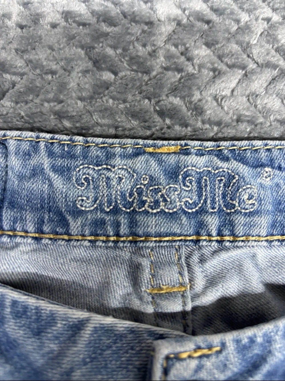 Miss Me Women's Distressed Light Blue Flare Jeans - Picture 2 of 8